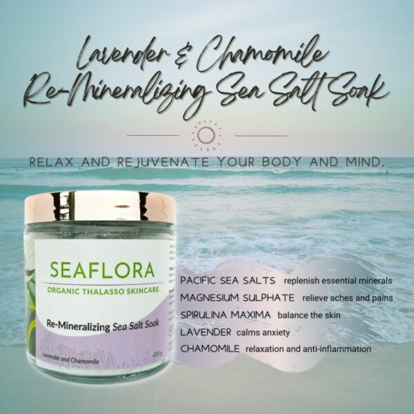 Lavender & Chamomile - Re-Mineralizng Sea Salt Soak (1L) - Image 2