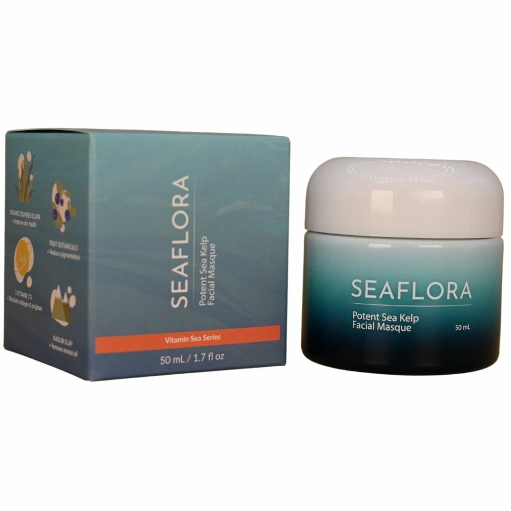 BRIGHTENING MASK THANKS TO RED ALGAE + VITAMIN C + KAOLIN CLAY + ALOE
